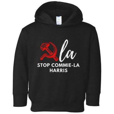Commiela Stop Commiela Harris Stop Kamala Trump 2024 Toddler Hoodie