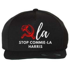 Commiela Stop Commiela Harris Stop Kamala Trump 2024 Wool Snapback Cap