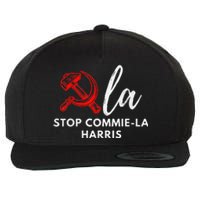 Commiela Stop Commiela Harris Stop Kamala Trump 2024 Wool Snapback Cap