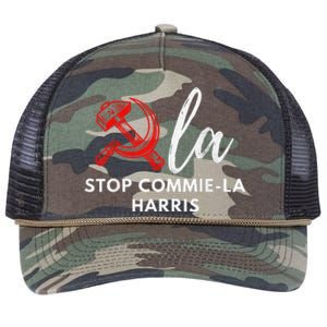 Commiela Stop Commiela Harris Stop Kamala Trump 2024 Retro Rope Trucker Hat Cap