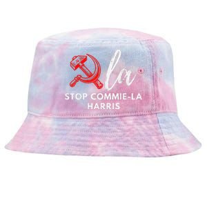 Commiela Stop Commiela Harris Stop Kamala Trump 2024 Tie-Dyed Bucket Hat