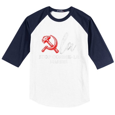 Commiela Stop Commiela Harris Stop Kamala Trump 2024 Baseball Sleeve Shirt