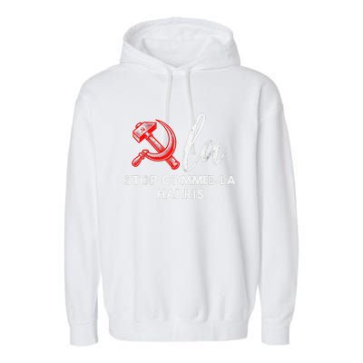 Commiela Stop Commiela Harris Stop Kamala Trump 2024 Garment-Dyed Fleece Hoodie