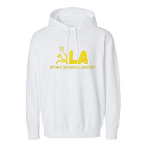 Commiela Stop Commiela Harris Stop Kamala Trump 2024 Garment-Dyed Fleece Hoodie