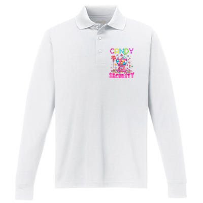 Candy Security Candyland Costume Teens Adult Performance Long Sleeve Polo