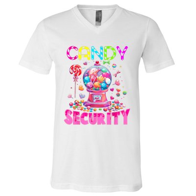 Candy Security Candyland Costume Teens Adult V-Neck T-Shirt