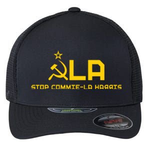 Commiela Stop Commiela Harris Stop Kamala Trump 2024 Flexfit Unipanel Trucker Cap