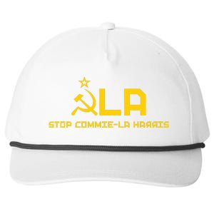 Commiela Stop Commiela Harris Stop Kamala Trump 2024 Snapback Five-Panel Rope Hat