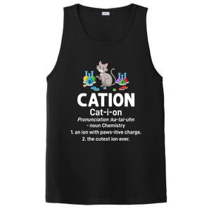 Cation Science Cat Definition Chemistry Student Teacher Gift PosiCharge Competitor Tank