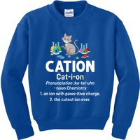 Cation Science Cat Definition Chemistry Student Teacher Gift Kids Sweatshirt