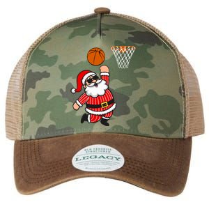 Christmas Santa Claus Dunking A Basketball Funny Xmas Great Gift Legacy Tie Dye Trucker Hat