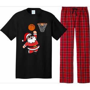 Christmas Santa Claus Dunking A Basketball Funny Xmas Great Gift Pajama Set