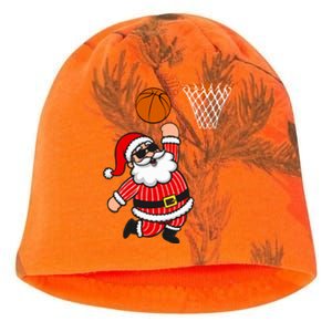 Christmas Santa Claus Dunking A Basketball Funny Xmas Great Gift Kati - Camo Knit Beanie