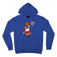 Christmas Santa Claus Dunking A Basketball Funny Xmas Great Gift Hoodie