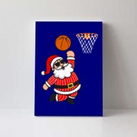 Christmas Santa Claus Dunking A Basketball Funny Xmas Great Gift Canvas