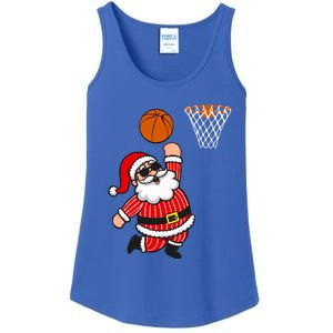 Christmas Santa Claus Dunking A Basketball Funny Xmas Great Gift Ladies Essential Tank