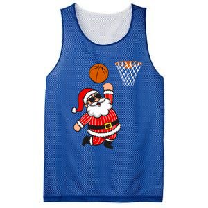 Christmas Santa Claus Dunking A Basketball Funny Xmas Great Gift Mesh Reversible Basketball Jersey Tank