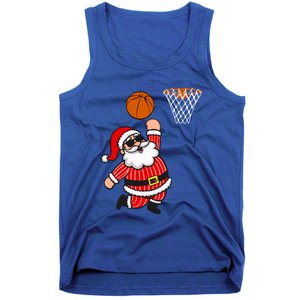 Christmas Santa Claus Dunking A Basketball Funny Xmas Great Gift Tank Top