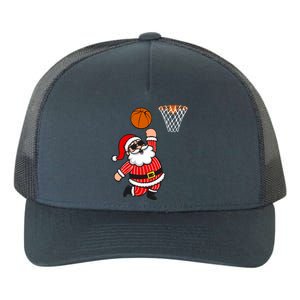 Christmas Santa Claus Dunking A Basketball Funny Xmas Great Gift Yupoong Adult 5-Panel Trucker Hat