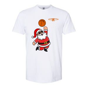 Christmas Santa Claus Dunking A Basketball Funny Xmas Great Gift Softstyle CVC T-Shirt