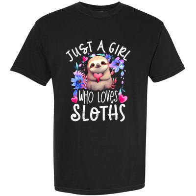 Cute Sloth Garment-Dyed Heavyweight T-Shirt