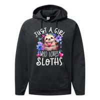 Cute Sloth Performance Fleece Hoodie