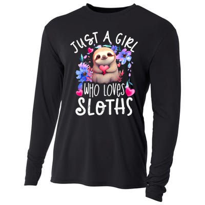 Cute Sloth Cooling Performance Long Sleeve Crew