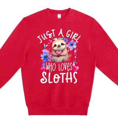 Cute Sloth Premium Crewneck Sweatshirt