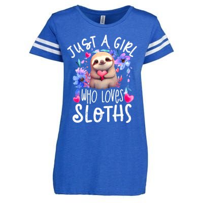 Cute Sloth Enza Ladies Jersey Football T-Shirt