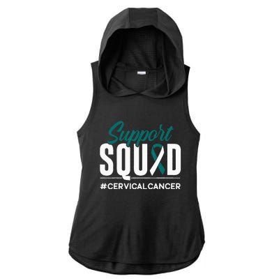 Cancer Survivor Cervical Cancer Awareness Gift Ladies PosiCharge Tri-Blend Wicking Draft Hoodie Tank