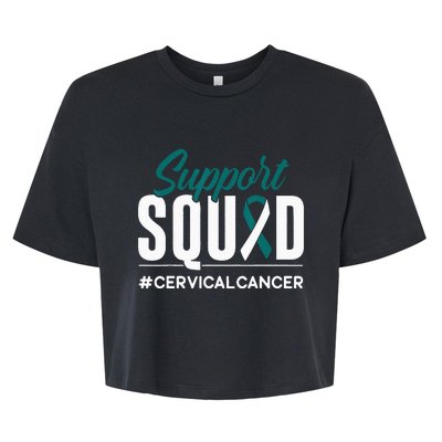 Cancer Survivor Cervical Cancer Awareness Gift Bella+Canvas Jersey Crop Tee