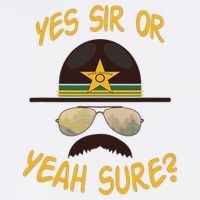 Cop Stache Cop Humor Yes Sir Or Yeah Sure Mousepad