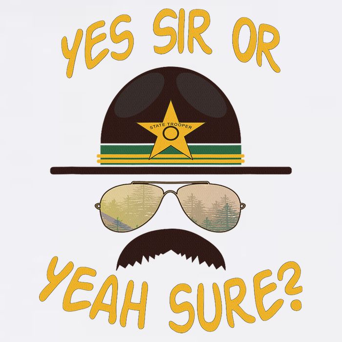 Cop Stache Cop Humor Yes Sir Or Yeah Sure Mousepad