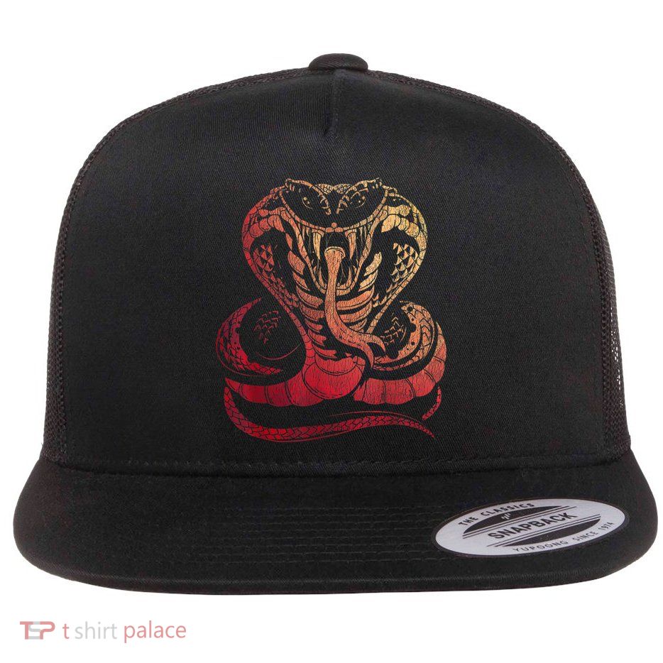 Cobra Snake Flat Bill Trucker Hat