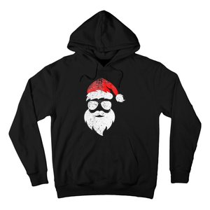 Christmas Santa Claus Face Sunglasses With Hat Beard Hoodie