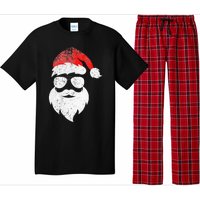 Christmas Santa Claus Face Sunglasses With Hat Beard Pajama Set