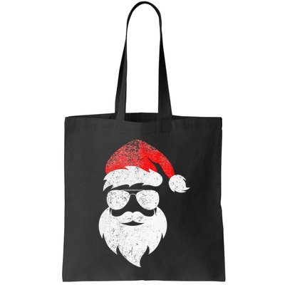 Christmas Santa Claus Face Sunglasses With Hat Beard Bag