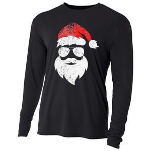 Christmas Santa Claus Face Sunglasses With Hat Beard Cooling Performance Long Sleeve Crew