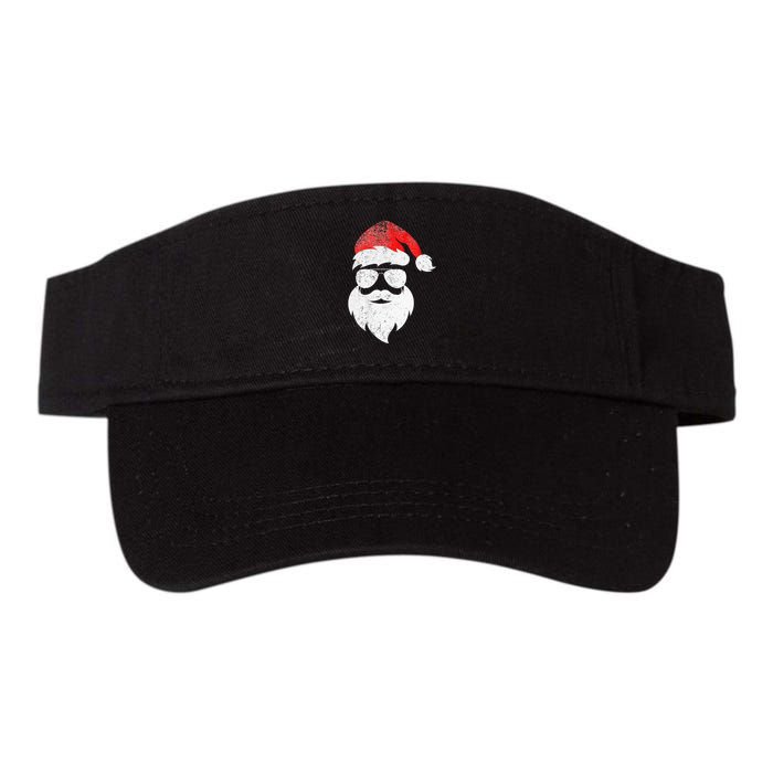 Christmas Santa Claus Face Sunglasses With Hat Beard Visor