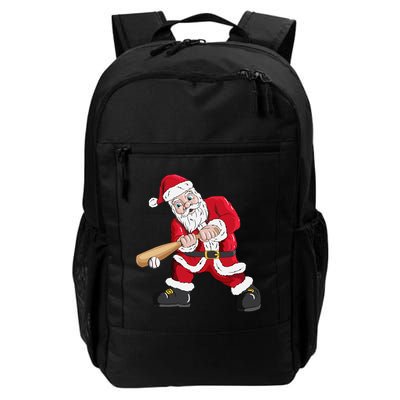 Christmas Santa Claus With Baseball Bat Baseball Backpack