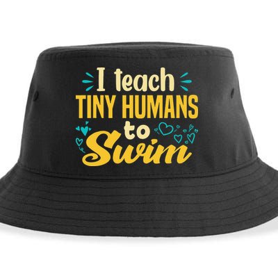 Cool Swim Coach I Teach Tiny Humans To Swim Swimming Teacher Sustainable Bucket Hat