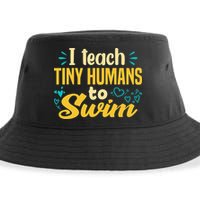 Cool Swim Coach I Teach Tiny Humans To Swim Swimming Teacher Sustainable Bucket Hat