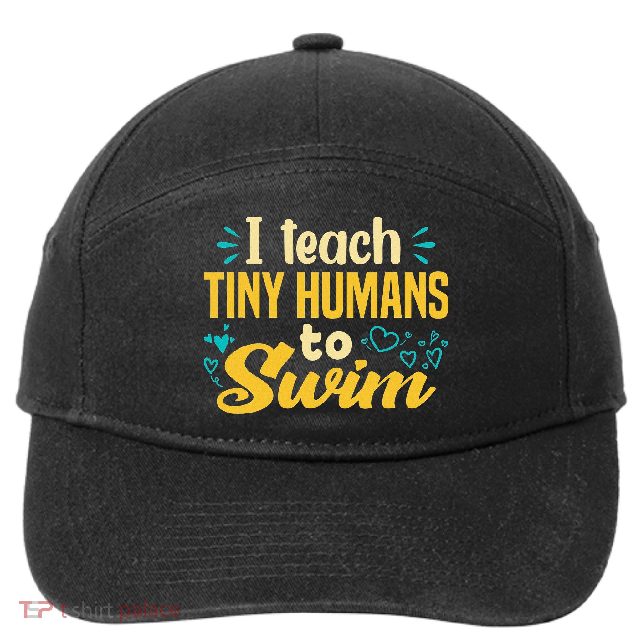 Cool Swim Coach I Teach Tiny Humans To Swim Swimming Teacher 7-Panel Snapback Hat