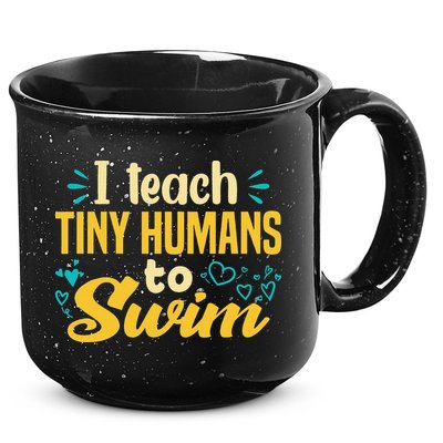 Cool Swim Coach I Teach Tiny Humans To Swim Swimming Teacher 15oz Campfire Ceramic Mug