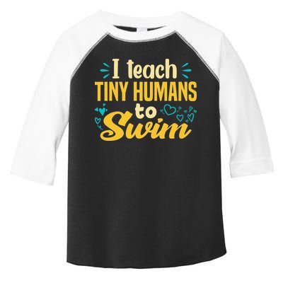 Cool Swim Coach I Teach Tiny Humans To Swim Swimming Teacher Toddler Fine Jersey T-Shirt