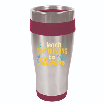 Cool Swim Coach I Teach Tiny Humans To Swim Swimming Teacher 16oz Travel Tumbler