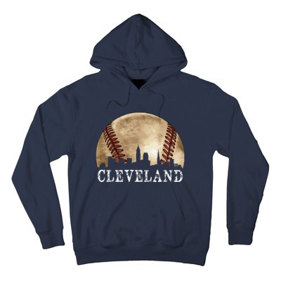 Cleveland Skyline City Vintage Baseball Lover Hoodie