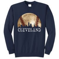 Cleveland Skyline City Vintage Baseball Lover Tall Sweatshirt