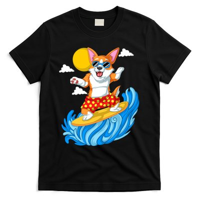 Corgi Surfing T-Shirt