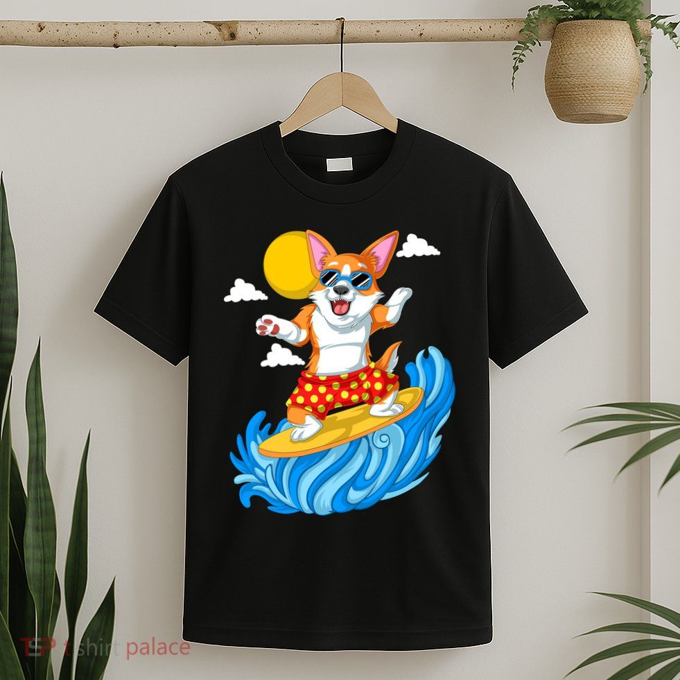 Corgi Surfing T-Shirt